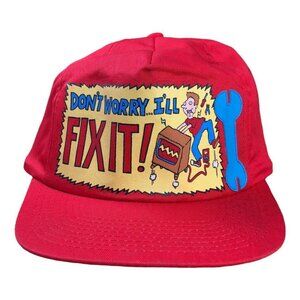 Vintage Don’t Worry I’ll Fox It Comedy Red‎ Snapback Hat